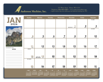 Scenic Desk Pad Calendar 23x17